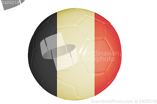 Image of Belgium flag on soccer ball