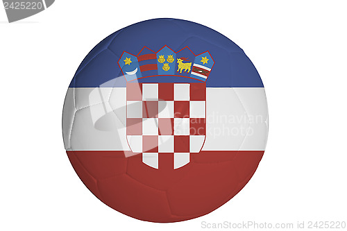 Image of Croatia flag on soccer ball