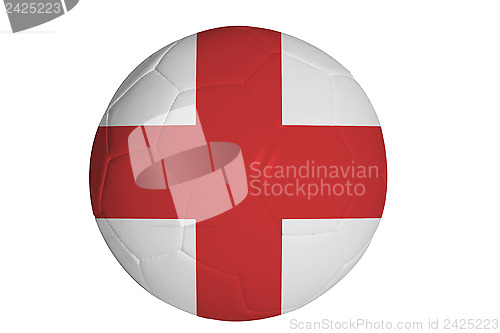 Image of English flag on football