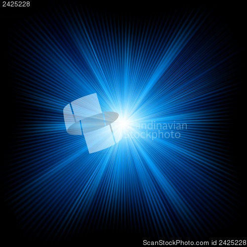 Image of Blue color design with burst. EPS 10
