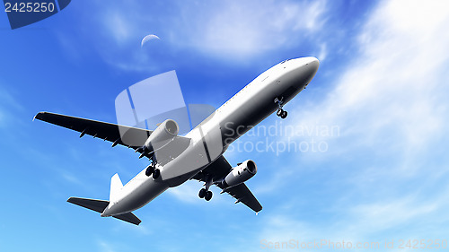 Image of Airplane in the blue sky