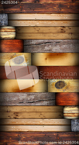 Image of design with wooden tiles
