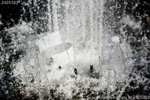 Image of Closeup of Fountain in Summer