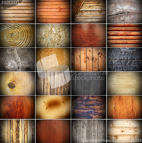 Image of large collection of wooden textures