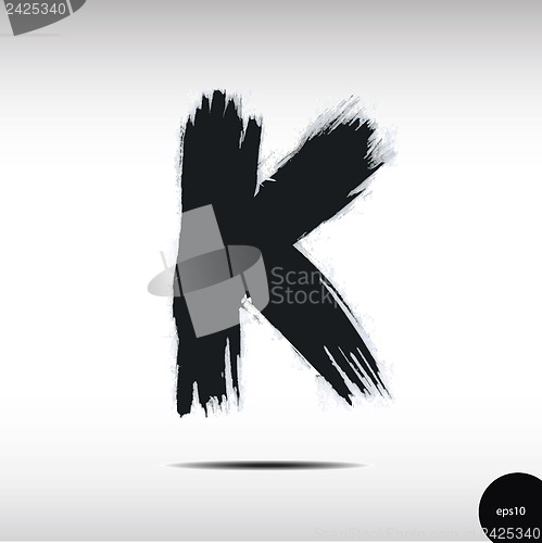 Image of Calligraphic watercolor letter K