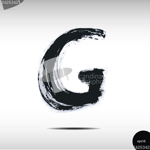 Image of Calligraphic watercolor letter G