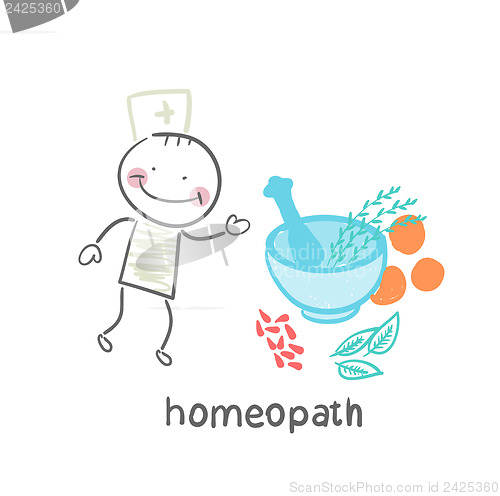 Image of homeopath medicine prepared from plants