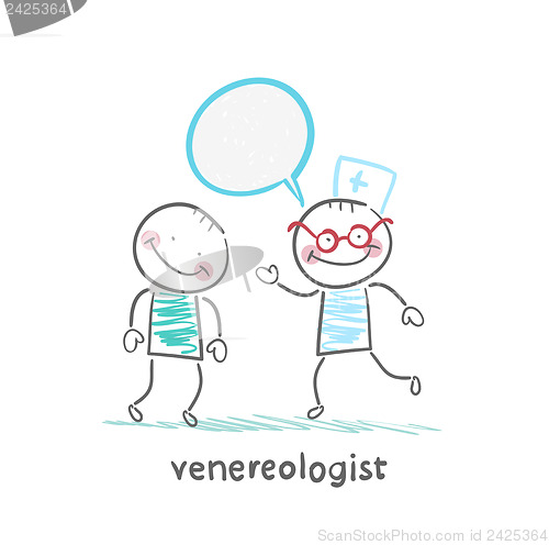 Image of venereologist speaks with a patient