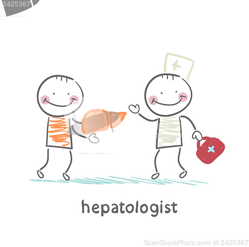 Image of hepatologist cured patient liver