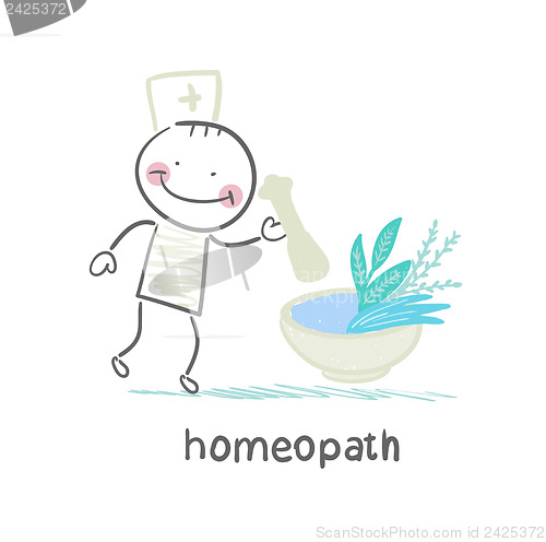 Image of homeopath medicine prepared from plants