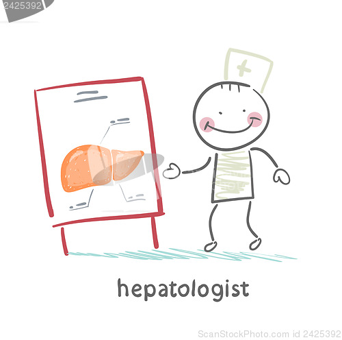 Image of hepatologist tells presentation on liver