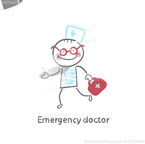 Image of Emergency doctor runs
