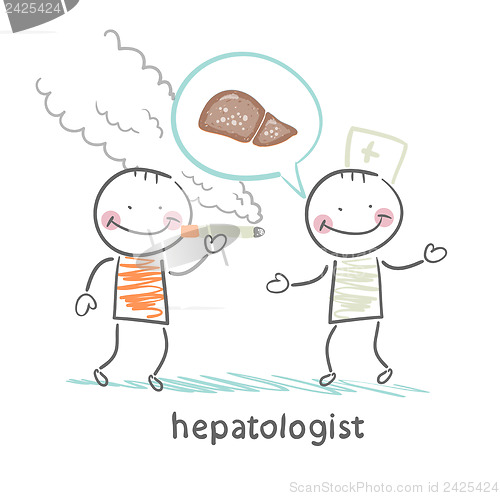 Image of hepatologist says smoker of liver disease