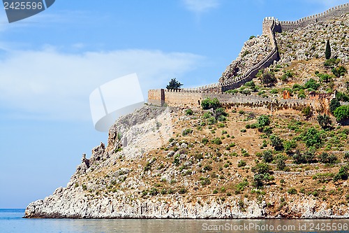 Image of Turkish fortress at the Mediterranean sea