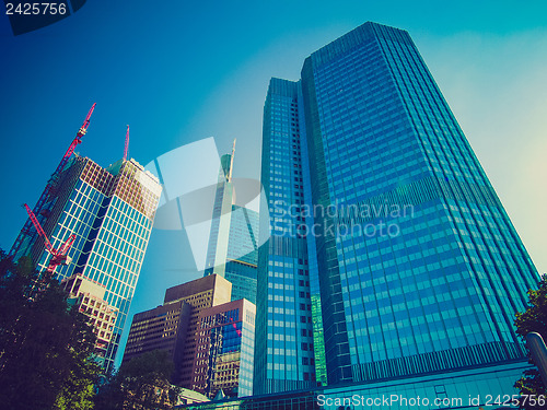 Image of Retro look European Central Bank in Frankfurt