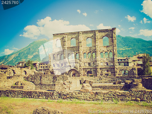 Image of Retro look Roman Theatre Aosta