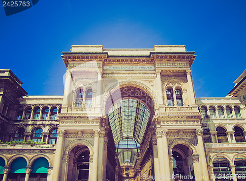Image of Retro look Galleria Vittorio Emanuele II, Milan