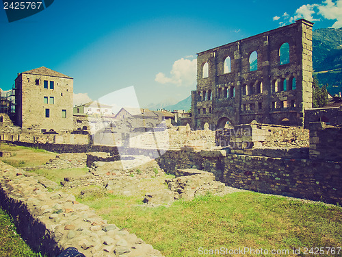 Image of Retro look Roman Theatre Aosta