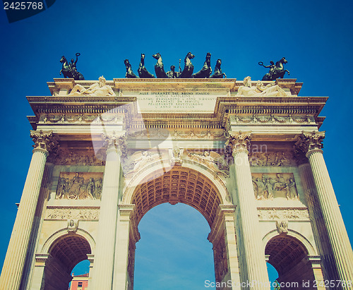 Image of Retro look Arco della Pace, Milan