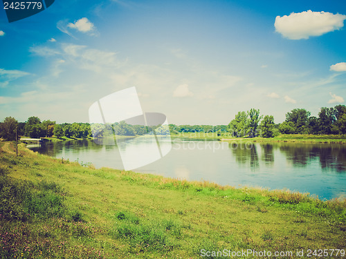 Image of Retro look River Elbe