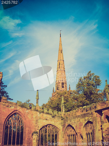 Image of Retro look Coventry Cathedral