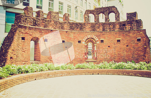 Image of Retro look St Giovanni in Conca ruins, Milan