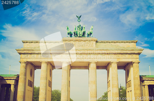 Image of Retro look Brandenburger Tor, Berlin