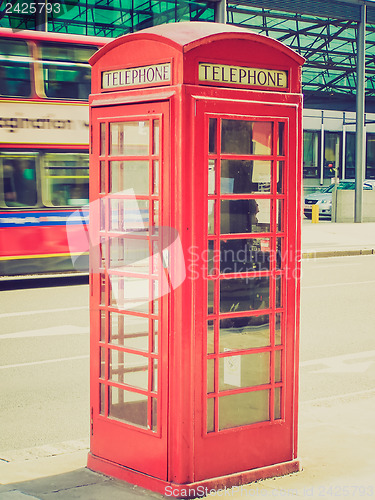 Image of Vintage look London telephone box
