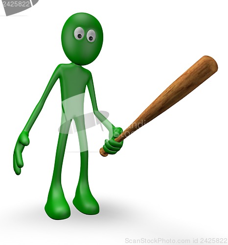 Image of green guy with baseball bat