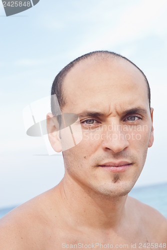 Image of Portrait of  man on the beach