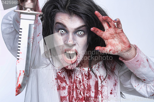 Image of Image of a Bleeding Psychotic Woman