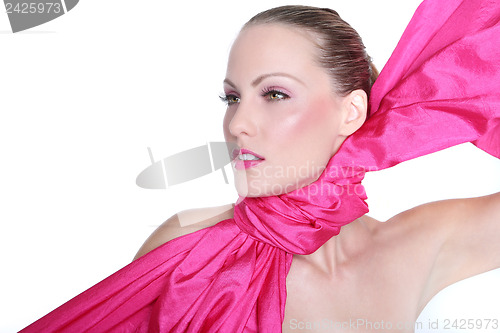 Image of Beauty Image of a Beautiful Woman Styled in Pink