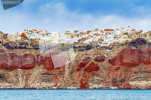 Image of Rocks with Oia on Santorini