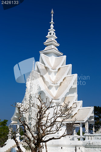 Image of spire of the White Temple in Chiang Mai, Thailand