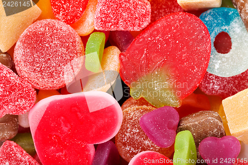 Image of Mixed colorful jelly candies