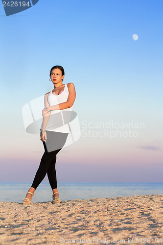 Image of Pretty woman on the beach