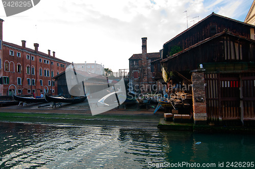 Image of Venice Italy San Trovaso squero view