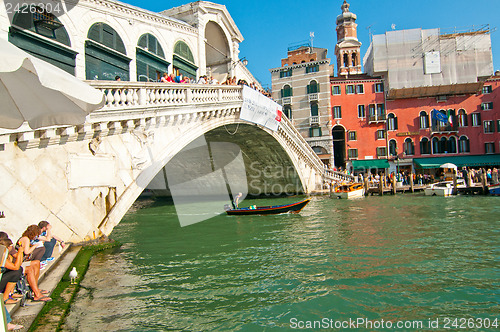 Image of Venice Italy Rialto bridge view