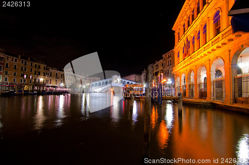 Image of Venice Italy Rialto bridge view