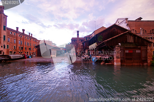 Image of Venice Italy San Trovaso squero view