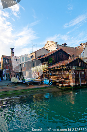 Image of Venice Italy San Trovaso squero view