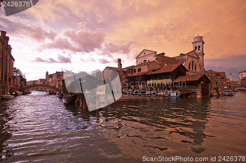 Image of Venice Italy San Trovaso squero view