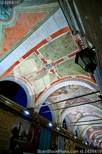 Image of Venice Italy Rialto arch ceiling fresco