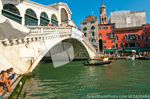 Image of Venice Italy Rialto bridge view