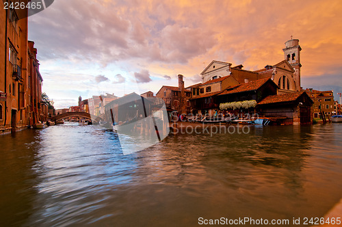 Image of Venice Italy San Trovaso squero view