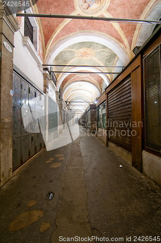 Image of Venice Italy Rialto arch ceiling fresco