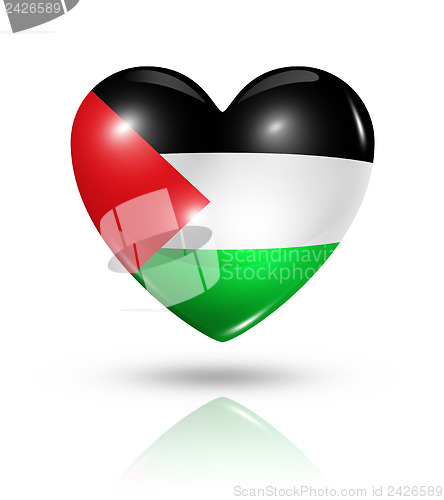 Image of Love Palestine, heart flag icon