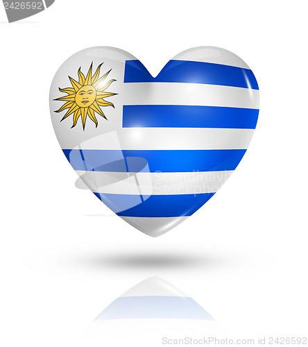 Image of Love Uruguay, heart flag icon