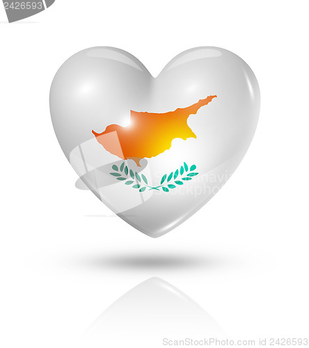 Image of Love Cyprus, heart flag icon