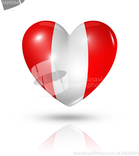 Image of Love peru, heart flag icon